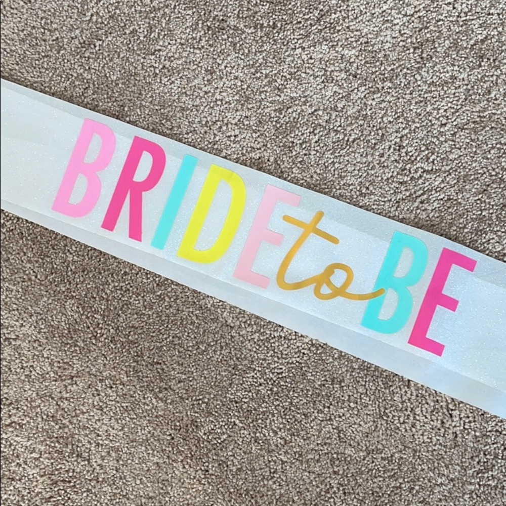 Bride to be sash